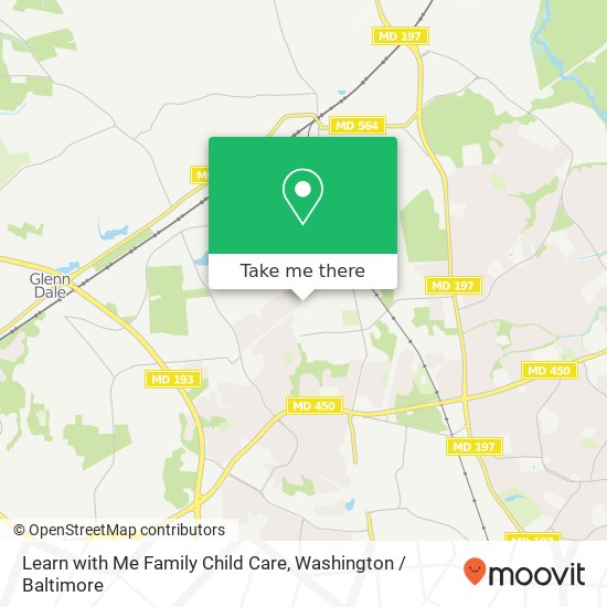 Mapa de Learn with Me Family Child Care, Bowie, MD 20720