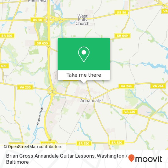 Mapa de Brian Gross Annandale Guitar Lessons, 3919 Keith Pl