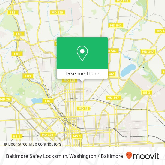 Mapa de Baltimore Safey Locksmith, 418 E 31st St