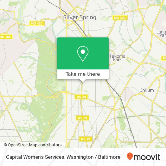 Capital Women's Services, 6323 Georgia Ave NW map