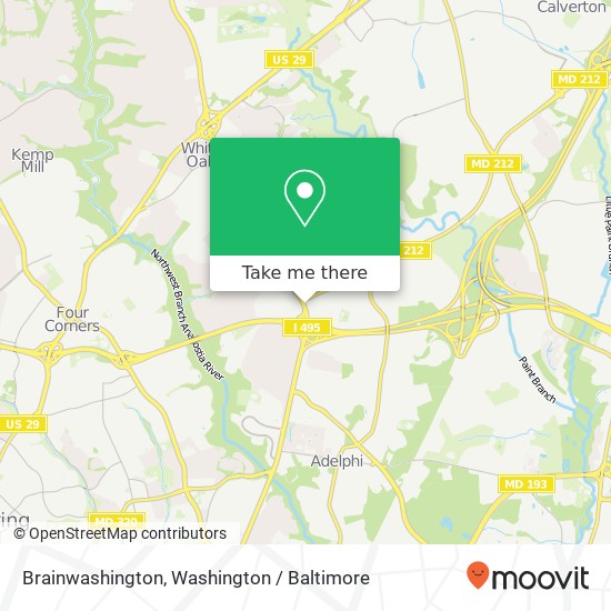 Mapa de Brainwashington, 10155 New Hampshire Ave