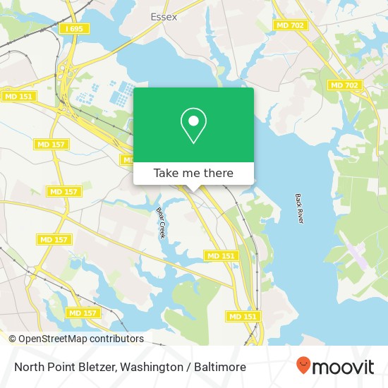 Mapa de North Point Bletzer, Dundalk, MD 21222