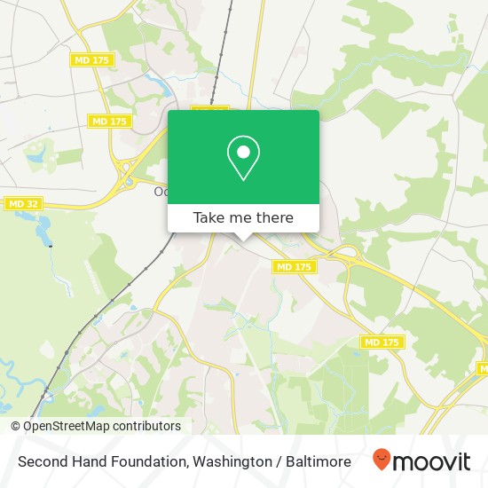 Second Hand Foundation, Odenton Rd map