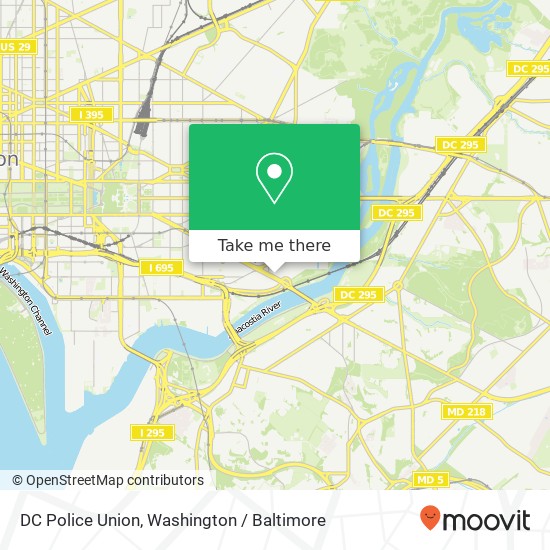 DC Police Union, 1524 Pennsylvania Ave SE map