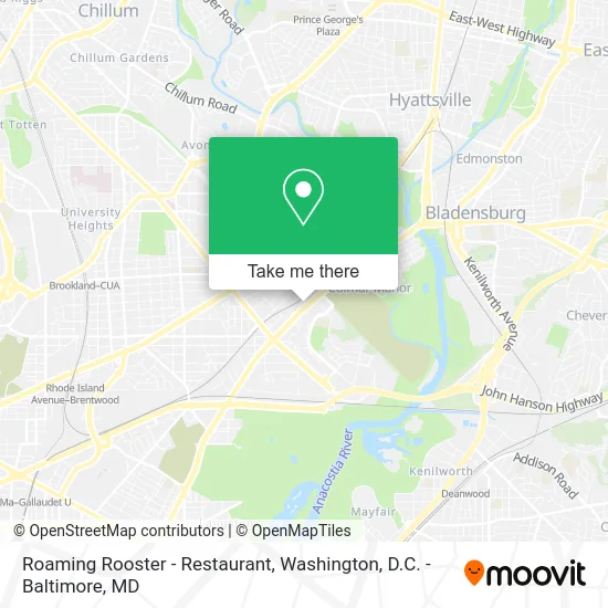 Roaming Rooster - Restaurant map