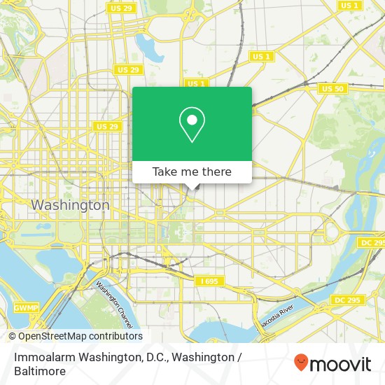 Mapa de Immoalarm Washington, D.C., 50 Massachusetts Ave NE