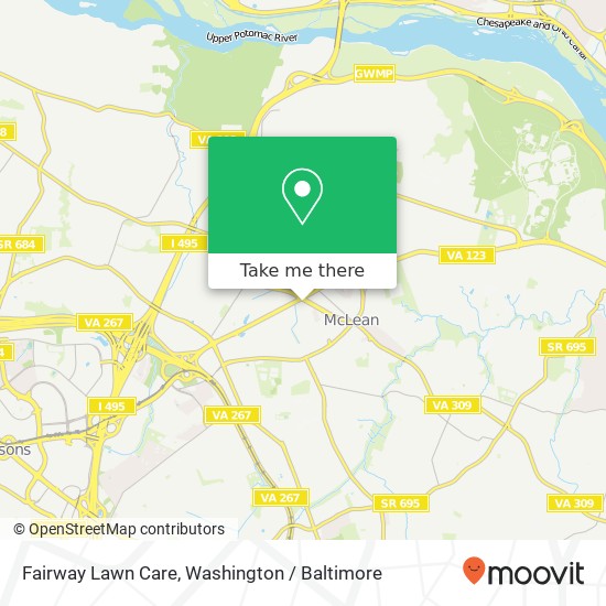 Mapa de Fairway Lawn Care, Old Dominion Dr