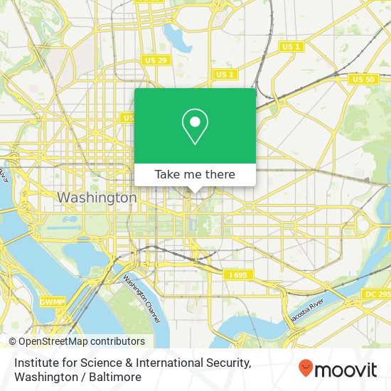 Mapa de Institute for Science & International Security, 440 1st St NW