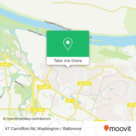 Mapa de 47 Carrollton Rd, Sterling, VA 20165