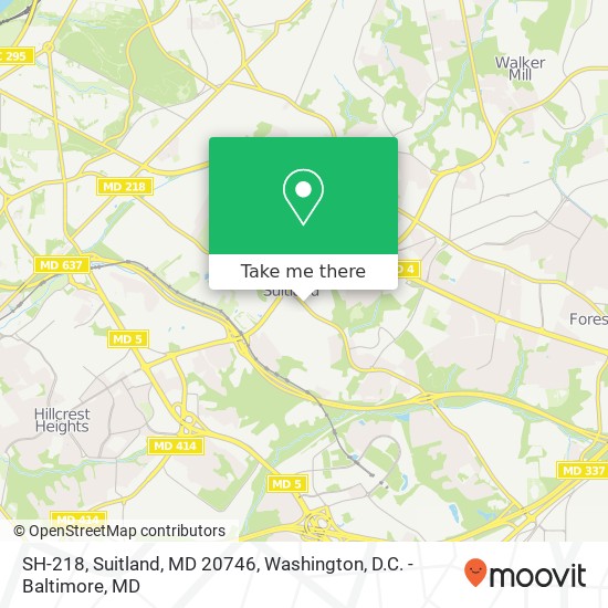 SH-218, Suitland, MD 20746 map