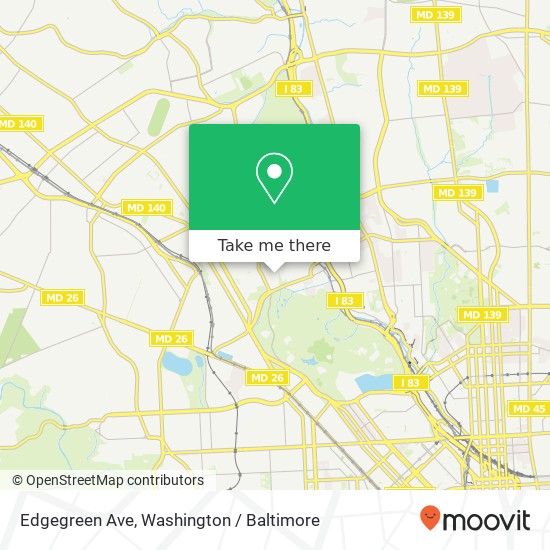 Edgegreen Ave, Baltimore, MD 21211 map