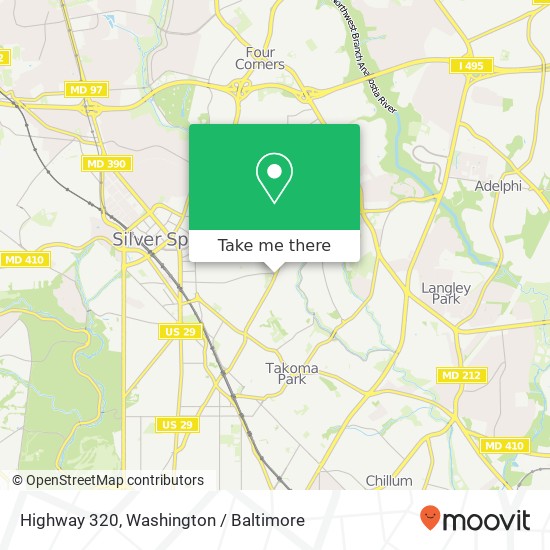 Highway 320, Silver Spring, MD 20910 map