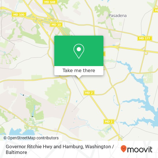 Mapa de Governor Ritchie Hwy and Hamburg, Pasadena, MD 21122