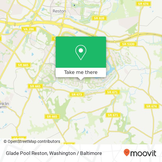 Mapa de Glade Pool Reston, 11550 Glade Dr