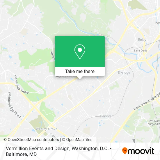 Vermillion Events and Design map