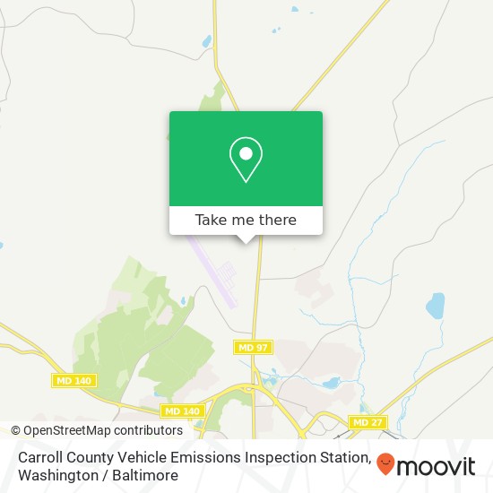 Carroll County Vehicle Emissions Inspection Station map