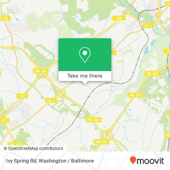 Mapa de Ivy Spring Rd, Elkridge, MD 21075