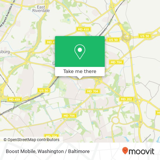 Mapa de Boost Mobile, 7537 Landover Rd