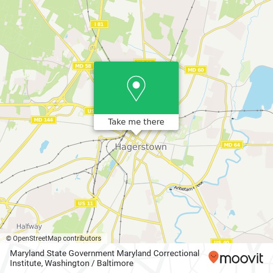 Mapa de Maryland State Government Maryland Correctional Institute