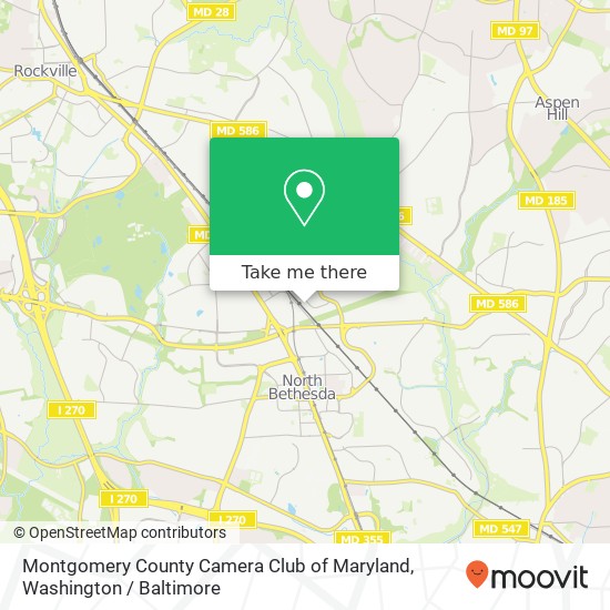 Mapa de Montgomery County Camera Club of Maryland, 12276 Wilkins Ave