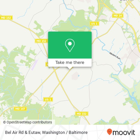 Mapa de Bel Air Rd & Eutaw, Fallston, MD 21047