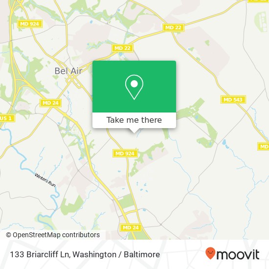 133 Briarcliff Ln, Bel Air, MD 21014 map