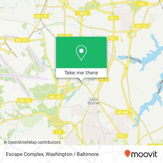 Mapa de Escape Complex, 7385 Baltimore Annapolis Blvd