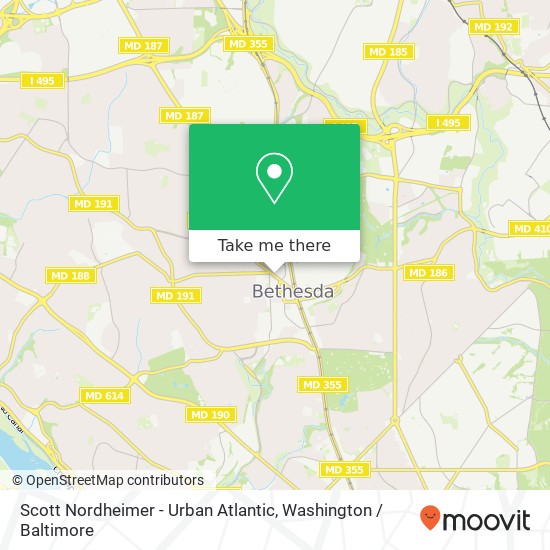 Mapa de Scott Nordheimer - Urban Atlantic, 7735 Old Georgetown Rd