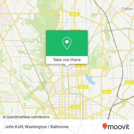 Mapa de John Kohl, Newton St NW