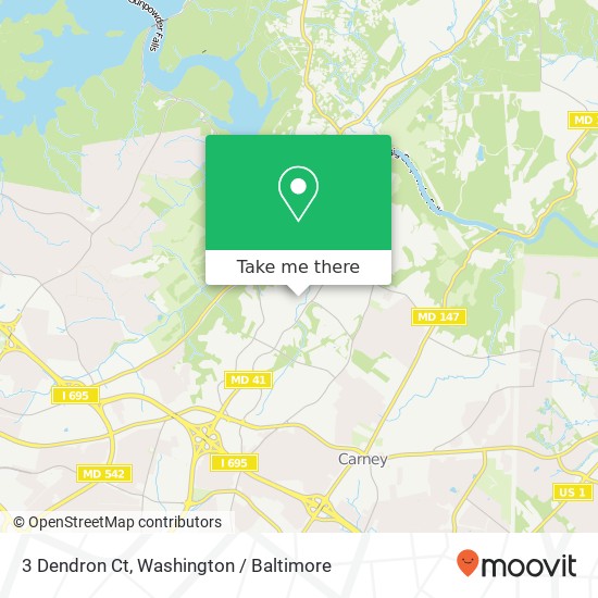 Mapa de 3 Dendron Ct, Parkville, MD 21234