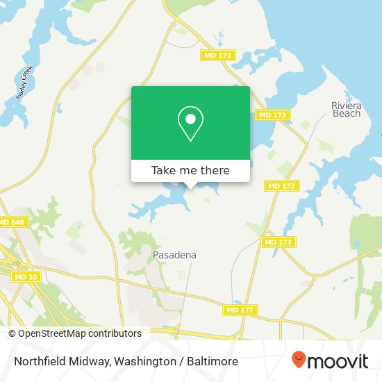 Mapa de Northfield Midway, Pasadena, MD 21122
