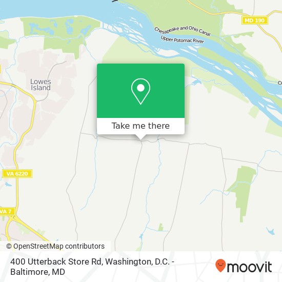 Mapa de 400 Utterback Store Rd, Great Falls, VA 22066