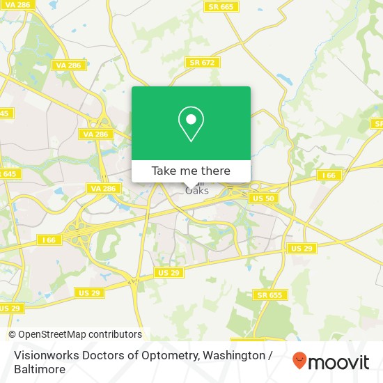 Mapa de Visionworks Doctors of Optometry, Fairfax, VA 22033