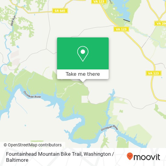 Fountainhead Mountain Bike Trail, 10875 Hampton Rd map