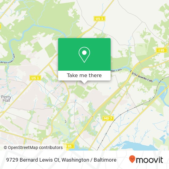 Mapa de 9729 Bernard Lewis Ct, Perry Hall, MD 21128