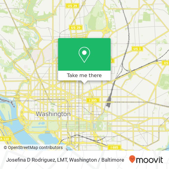 Josefina D Rodriguez, LMT, Washington, DC 20001 map