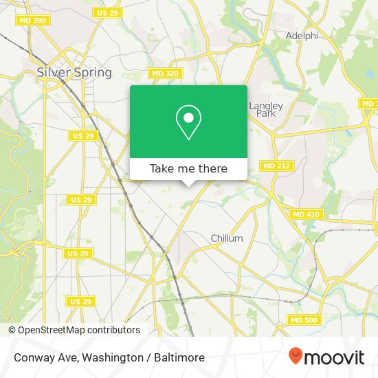 Conway Ave, Takoma Park, MD 20912 map