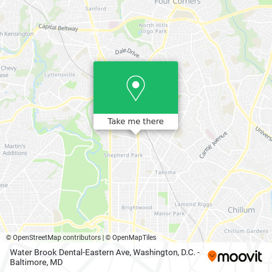 Water Brook Dental-Eastern Ave map