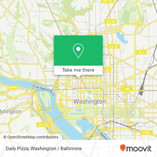 Daily Pizza, 1829 M St NW map