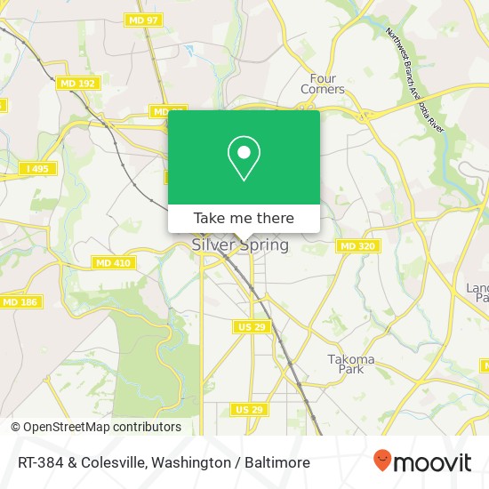 Mapa de RT-384 & Colesville, Silver Spring, MD 20910