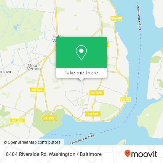 Mapa de 8484 Riverside Rd, Alexandria, VA 22308