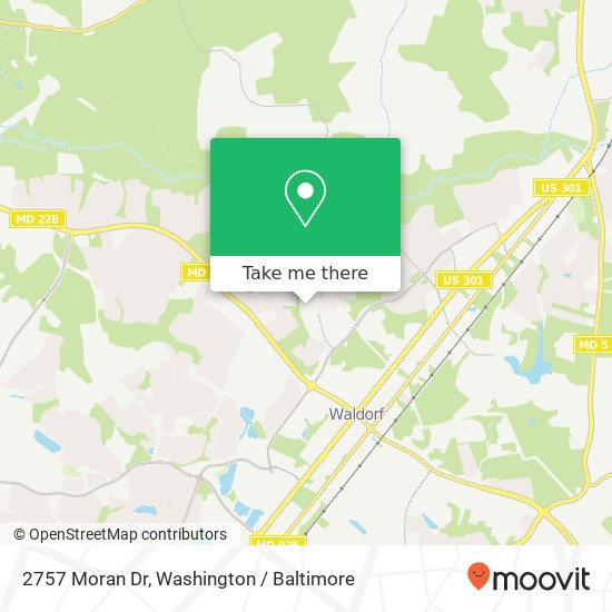 Mapa de 2757 Moran Dr, Waldorf, MD 20601