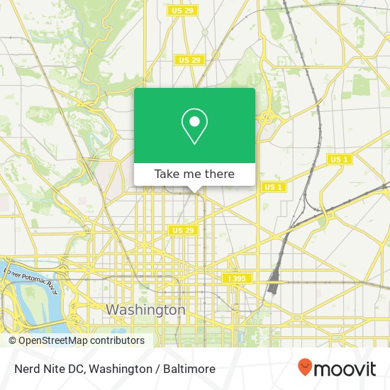 Nerd Nite DC map