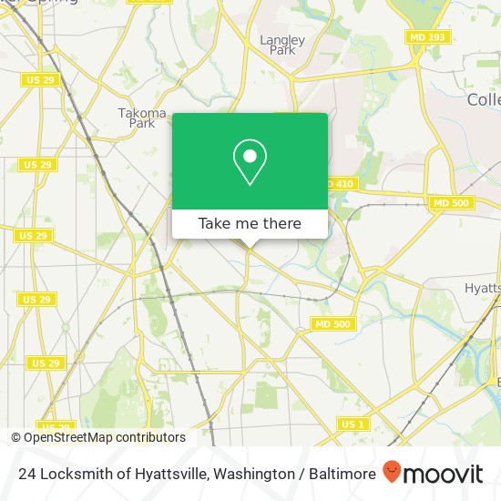 Mapa de 24 Locksmith of Hyattsville, 5609 Sargent Rd