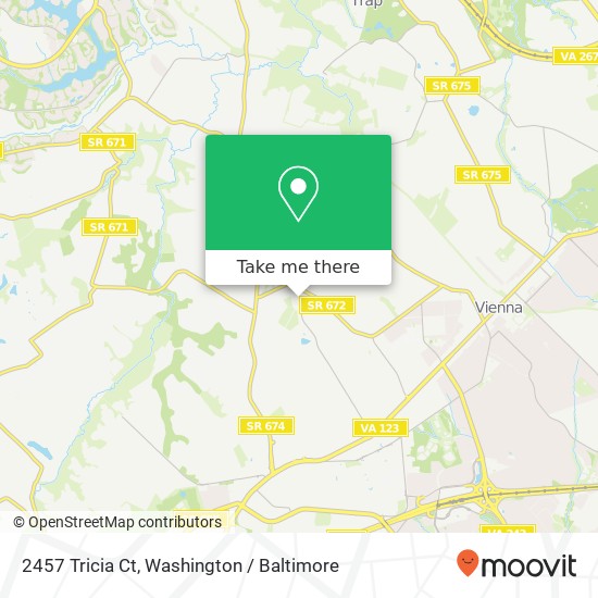 Mapa de 2457 Tricia Ct, Vienna, VA 22181