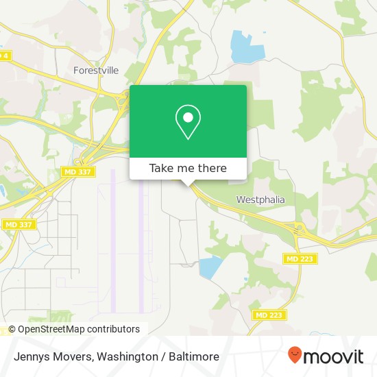 Jennys Movers, Forest Ct map