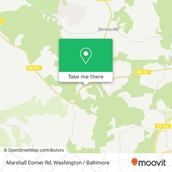 Mapa de Marshall Corner Rd, Pomfret, MD 20675