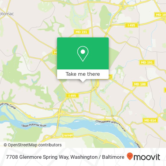 7708 Glenmore Spring Way, Bethesda, MD 20817 map