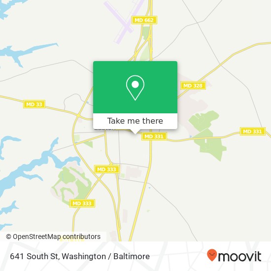 Mapa de 641 South St, Easton, MD 21601