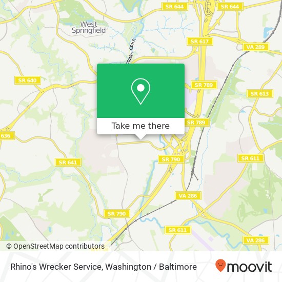 Mapa de Rhino's Wrecker Service, 7640 Fullerton Rd